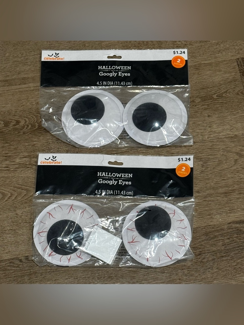 Halloween Googly Eyes - White & Black (2-Pack)